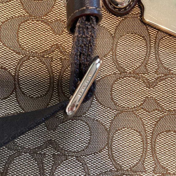Coach Signature Print Canvas Satchel - Picture 12 of 12